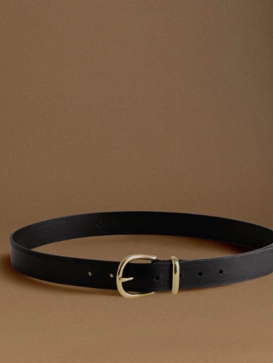 NWT Quince Allegra European Leather Belt in Black Size XS main image 4